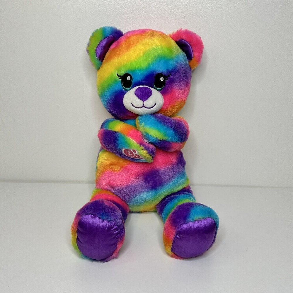 Build A Bear Rainbow Pride Teddy Bear 16 inches